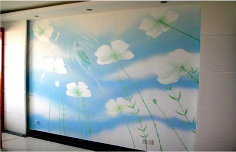 仙居画墙绘怎么画好白云的蓬松感？