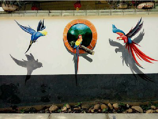 仙居视觉错位-3D墙绘设计