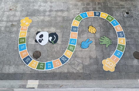 仙居地面游戏彩绘