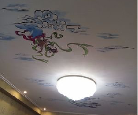 仙居如何快速绘制天花板上的手绘墙？